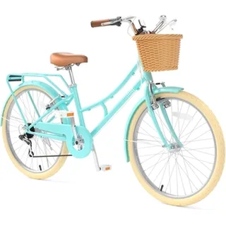 XJD Beach Cruiser Bike with U-Brake Green 24-Inch