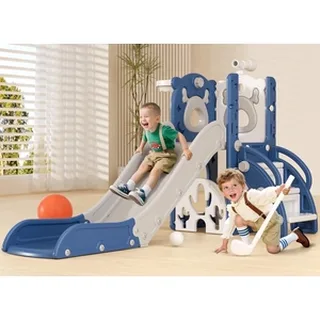 XJD 7-in-1 Toddler Slide & Playset Blue Gray
