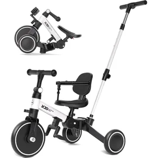XJD 6-in-1 Folding Toddler Tricycle White