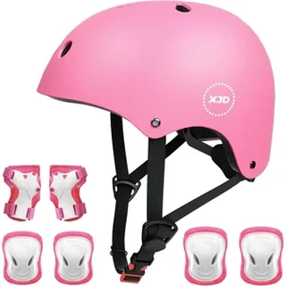 XJD Kids Bike Helmet & Protective Gear Set Pink