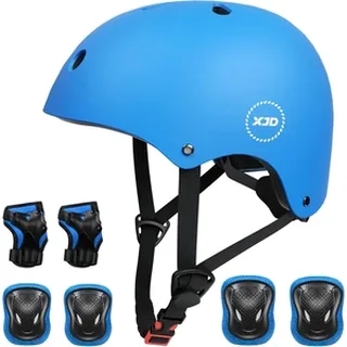 XJD Kids Bike Helmet & Protective Gear Set Blue