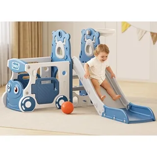 XJD 4-in-1 Toddler Slide & Playset Blue Gray