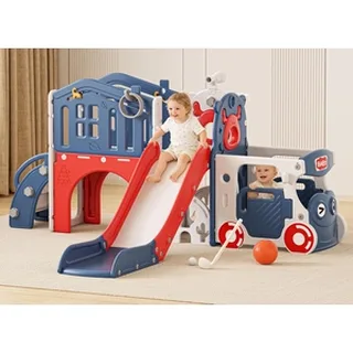 XJD Toddler Slide & Playset Blue and Red