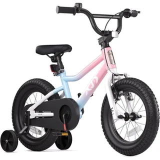 XJD Kids BMX Bike with Training Wheels Pink Blue