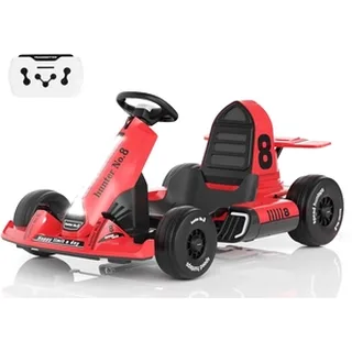 XJD 12V Electric Go Kart with Adjustable Seat Red