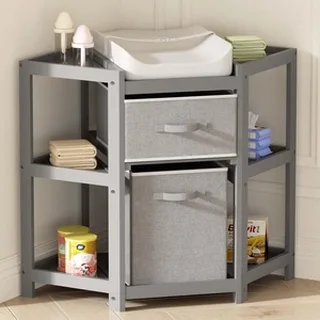 XJD Baby Corner Changing Table with Storage Gray