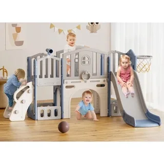 XJD 9-in-1 Toddler Slide & Playset Blue