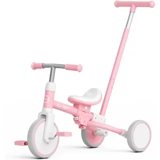 XJD 5-in-1 Toddler Tricycle Pink for Ages 1–3
