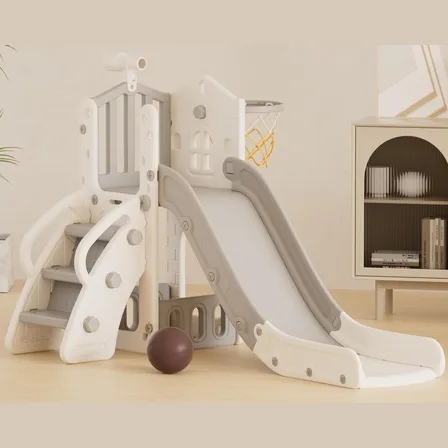 XJD 5-in-1 Toddler Slide & Playset Gray
