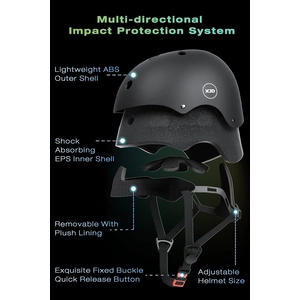 XJD Kids Bike Helmet & Protective Gear Set Black