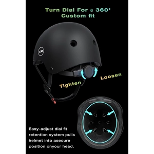 XJD Kids Bike Helmet & Protective Gear Set Black