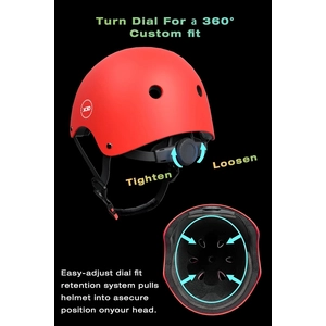 XJD Kids Bike Helmet & Protective Gear Set Red Medium