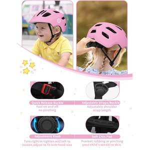 XJD Adjustable Toddler Bike Helmet Pink