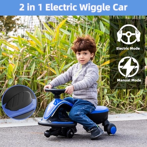 XJD Electric Wiggle Car for Kids Blue