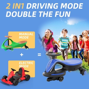 XJD Electric Wiggle Car for Kids Blue