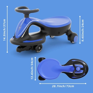 XJD Electric Wiggle Car for Kids Blue