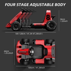 XJD Electric Go Kart for Kids Ages 3–8 Red