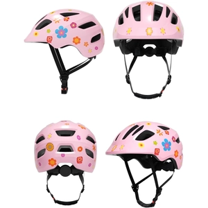 XJD Adjustable Toddler Bike Helmet Pink Flowers