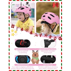 XJD Adjustable Toddler Bike Helmet Pink