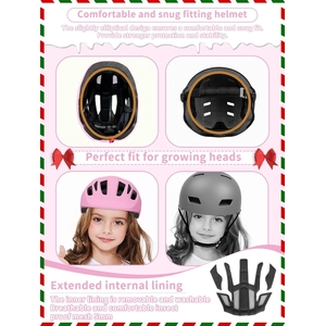 XJD Adjustable Toddler Bike Helmet Pink