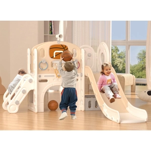 XJD 8-in-1 Toddler Slide & Playset Beige Coffee
