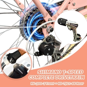 XJD Beach Cruiser Bike with U-Brake Pink