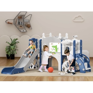 XJD 13-in-1 Toddler Slide & Playset Blue Gray