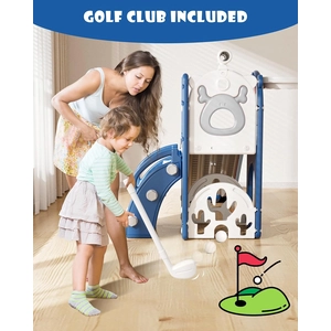XJD 7-in-1 Toddler Slide & Playset Blue Gray