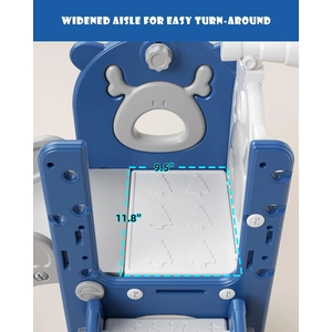 XJD 7-in-1 Toddler Slide & Playset Blue Gray