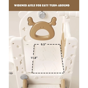 XJD 7-in-1 Toddler Slide & Playset White Brown