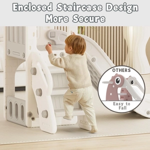 XJD 5-in-1 Toddler Slide & Playset Gray