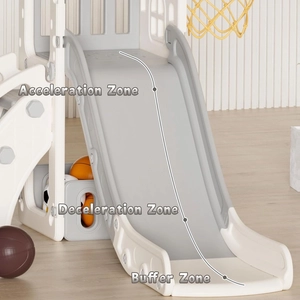 XJD 5-in-1 Toddler Slide & Playset Gray