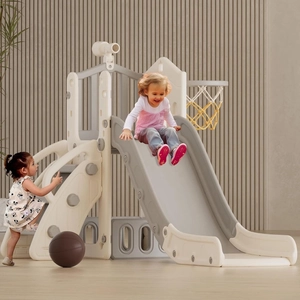 XJD 5-in-1 Toddler Slide & Playset Gray