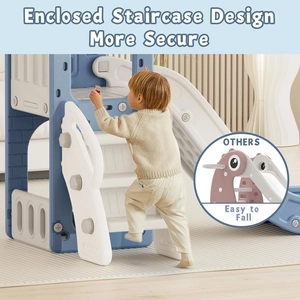 XJD 5-in-1 Toddler Slide & Playset Blue