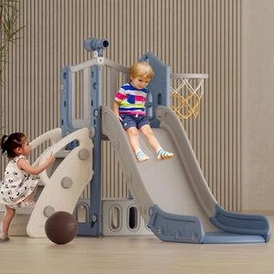 XJD 5-in-1 Toddler Slide & Playset Blue