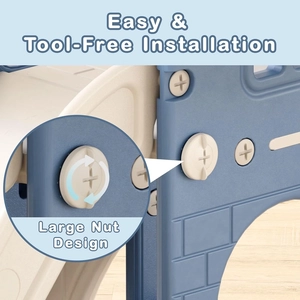 XJD 5-in-1 Toddler Slide & Playset Blue