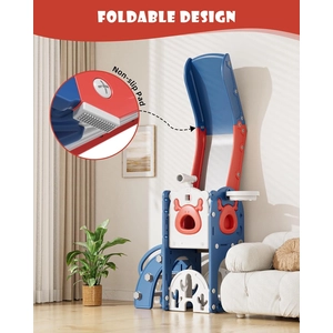 XJD 7-in-1 Toddler Slide & Playset Blue and Red