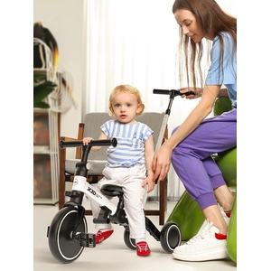 XJD 6-in-1 Folding Toddler Tricycle White