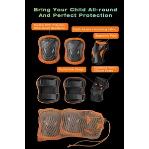 XJD Kids Bike Helmet & Protective Gear Set Orange
