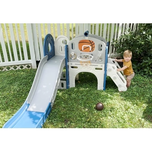 XJD 8-in-1 Toddler Slide & Playset Blue Gray