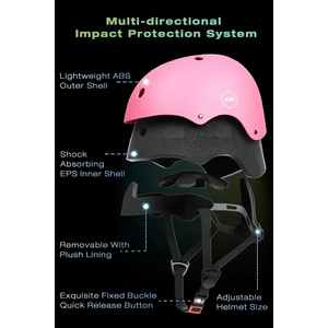 XJD Kids Bike Helmet & Protective Gear Set Pink