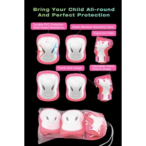 XJD Kids Bike Helmet & Protective Gear Set Pink