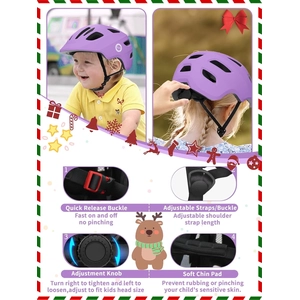 XJD Adjustable Toddler Bike Helmet Light Purple XS 46–51 cm