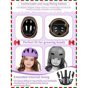 XJD Adjustable Toddler Bike Helmet Light Purple XS 46–51 cm