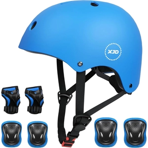 XJD Kids Bike Helmet & Protective Gear Set Blue