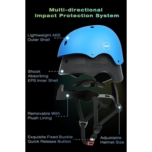 XJD Kids Bike Helmet & Protective Gear Set Blue