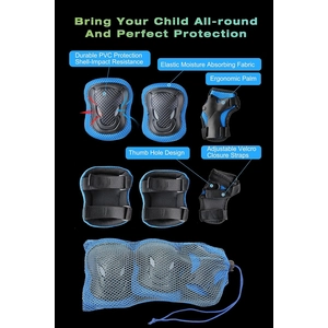 XJD Kids Bike Helmet & Protective Gear Set Blue