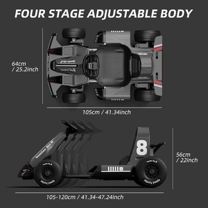 XJD Electric Go Kart for Kids Ages 3–8 Black
