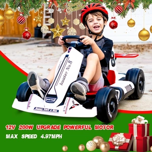 XJD Electric Go Kart for Kids Ages 3–8 White