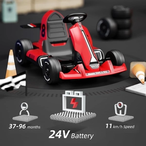 XJD Electric Go Kart for Kids Ages 3–8 Red